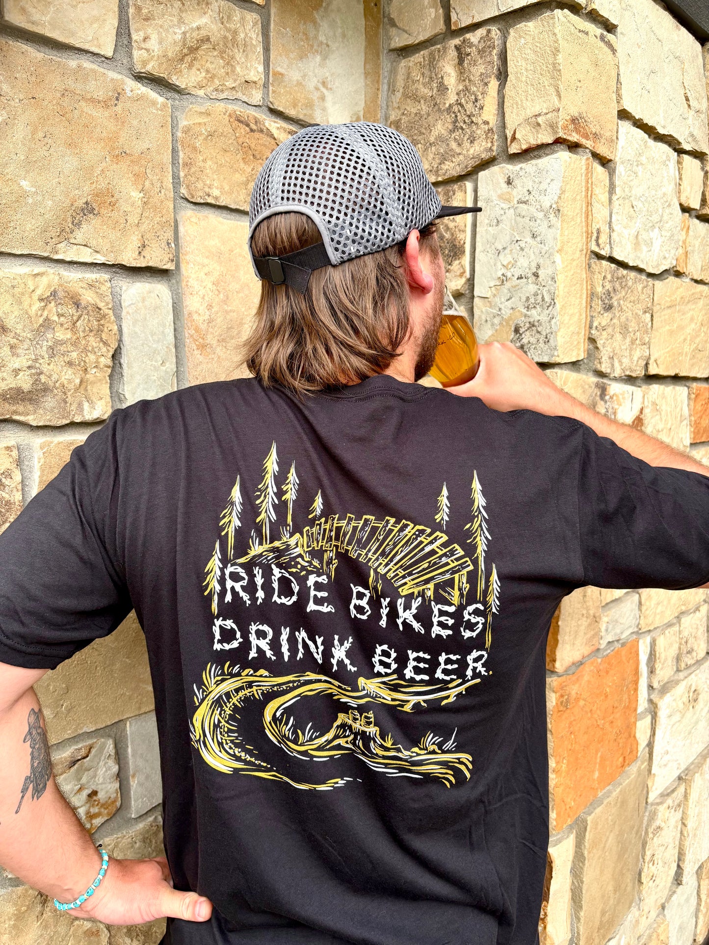 Men's Tee - RIDE BIKES BLACK